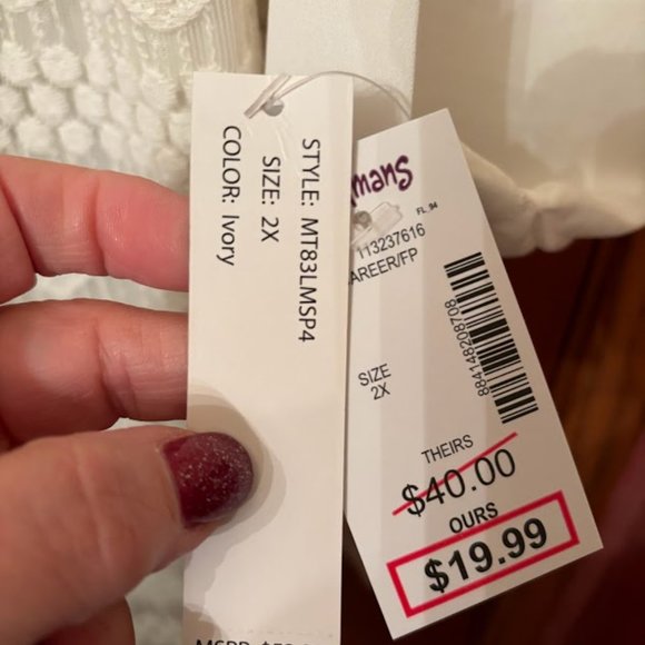 Zac & Rachel Ivory sheer tunic with embroidered design - Picture 3 of 4